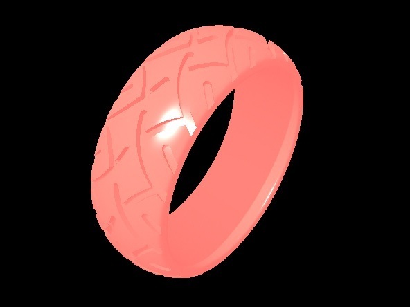 pneu bague mariage bande 11 anneaux engagement boucles d'oreilles 3D print model - Mito3D