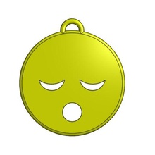 fatigué emoji porte clés gadget clé cadeau idée cadeaux idées petit minuscule Facile cool 3d 3d print model - Mito3D