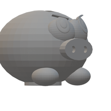 tirelire gadget animale maiale porcellino banca 3d print model - Mito3D