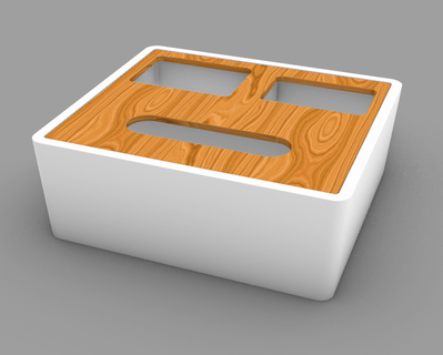 tissu boîte 3d print model - Mito3D