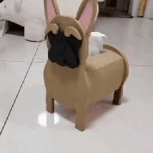 tissue box french bulldog 3d print model - Mito3D