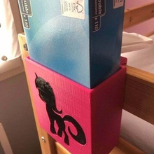 tissu boîte titulaire soutien Licorne lit chambre enfants enfant kleenex allumé organisation 3d print model - Mito3D