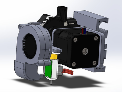 titan aero mount + bltouch prusa i2 i3 p3steel 3d printer extruders 3d print model - Mito3D