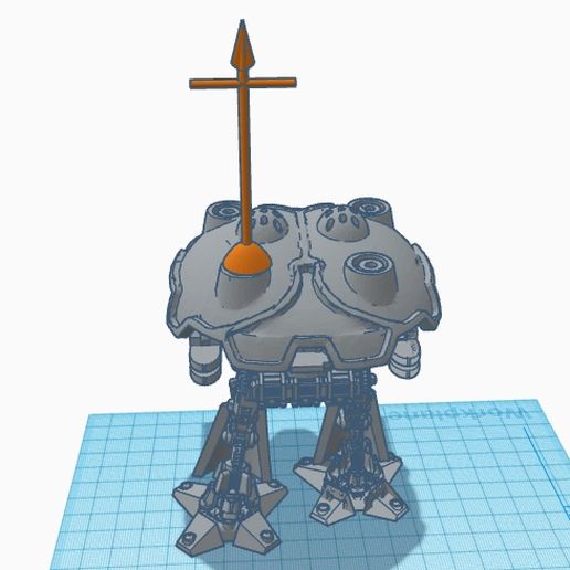 titano banner polo adeptus titanicus 40k 3D print model - Mito3D