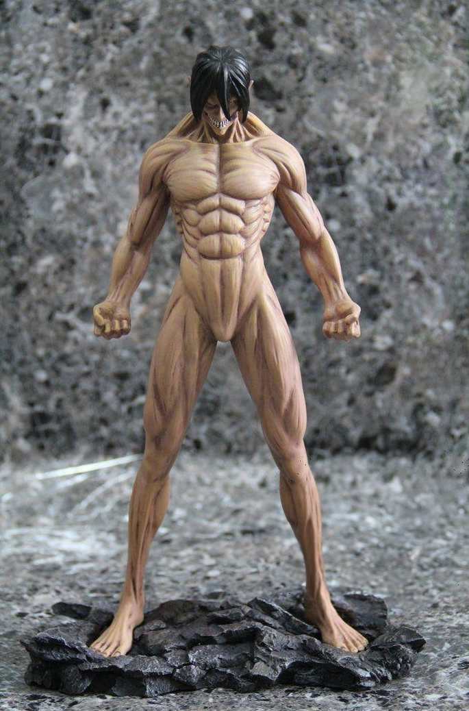 titán eren escultura Arte anime 3D print model - Mito3D