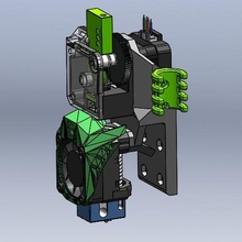 Titan Extruder Unterstützung e3d v6 eva Stil hotend hta Prusa Stahl 2 3d print model - Mito3D