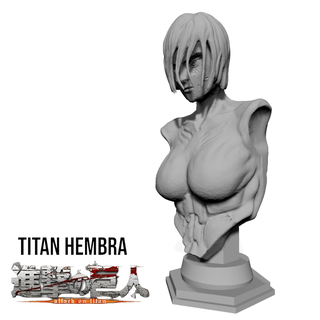 Titan femelle buste shingeki kyojin statue fanart art snk bataille navale blindé 3dprint attaque Annie Léonhart 3d print model - Mito3D
