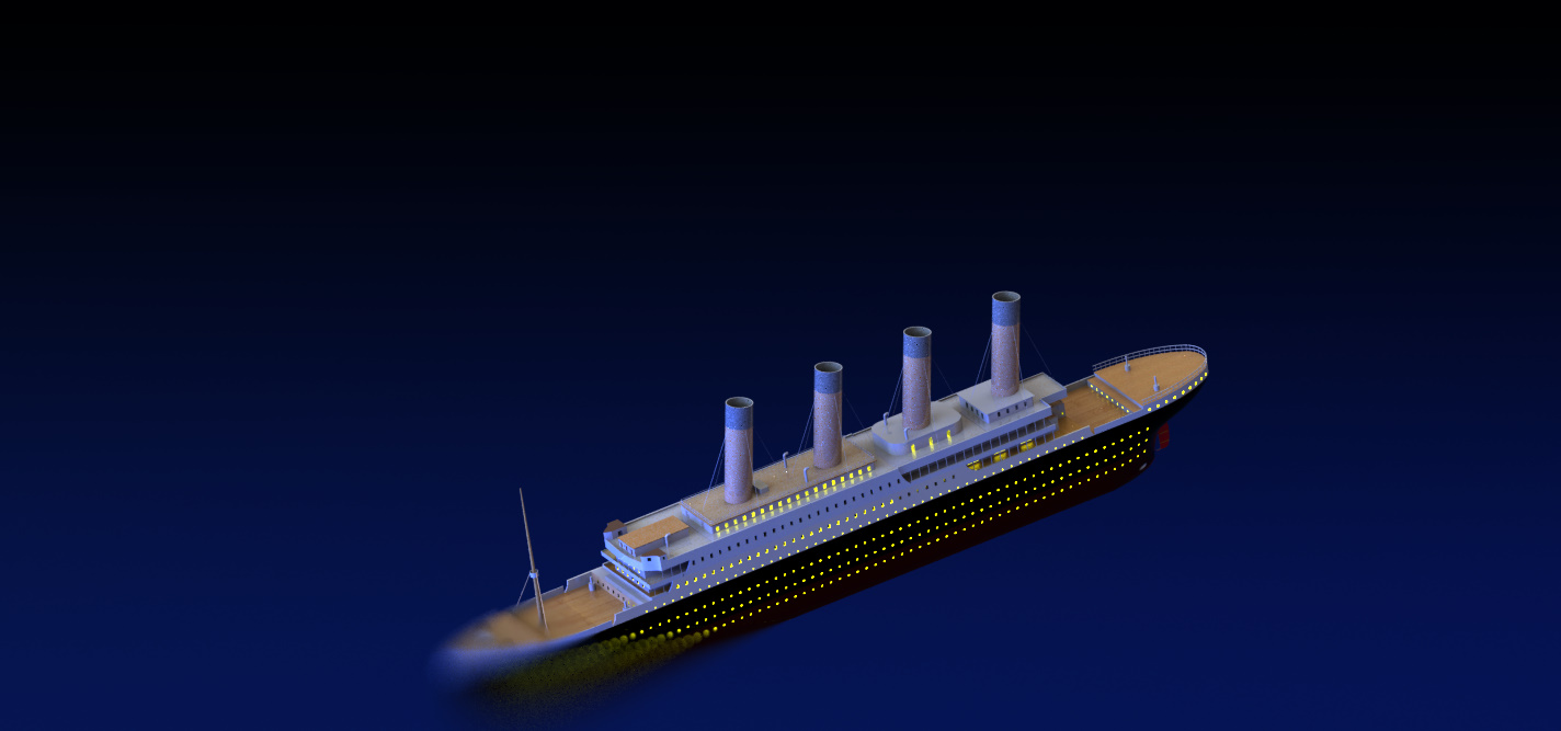 titanik tekne 3D print model - Mito3D