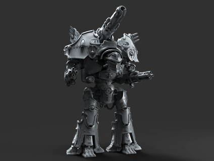 titánico enemigo portador guerra juego mech gundam mesa 3d print model - Mito3D