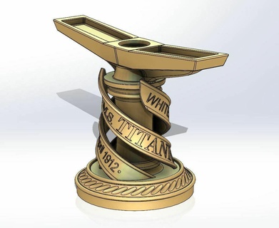 titánico escala modelo pedestal 1 400 3d print model - Mito3D