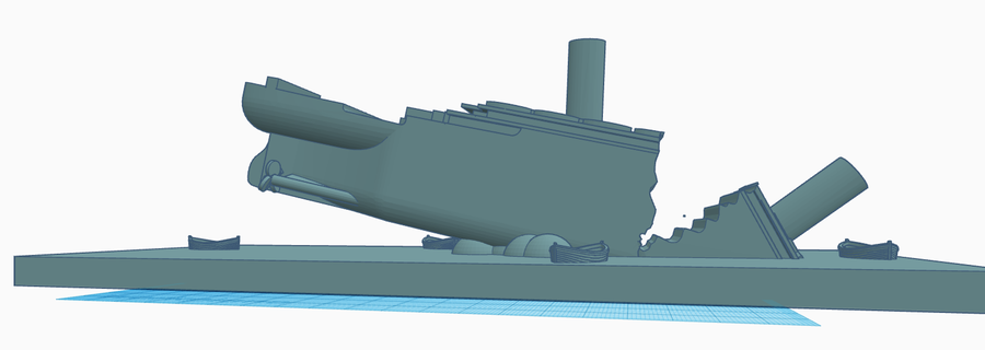 titanic split Art rms 3d print model - Mito3D