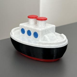 titanic toy floating bathtub ship vessel easy print boat 3d print model - Mito3D