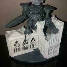 titanicus cathedral set1 terrain building ruins modular imperialis 3d print model - Mito3D