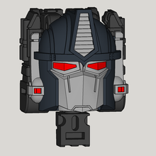 titanes regreso optimus primitivo batalla máscara justicia placa frontal Arte transformadores titanmaster 3d print model - Mito3D