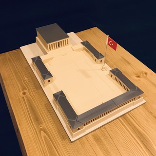 tkabir atat rk ankara Türkiye mimari bina mezar Türk anıt dönüm noktası mimar mini dünya miniworld3d mozole tkabiratat 3d print model - Mito3D