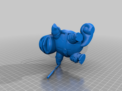 tmnt mikey squirtle creature 3d print model - Mito3D