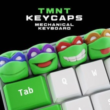 tmnt - keycap 3d mechanical keyboard game teenage mutant ninja turtle leonardo raphael michelangelo donatello artisan keybaord cherry mx dsa sa 3d print model - Mito3D