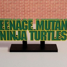 tmnt 1990 filme logotipo magnético exibição Adolescência mutante ninja tartarugas 3d print model - Mito3D