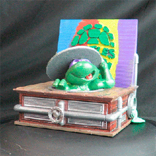 tmnt celular base arte fan juguete fácil ninja tortugas célula teléfono soporte personaje donatello leonardo miguel ángel raphael mutante Tortuga 3d print model - Mito3D