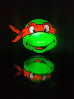 tmnt Gesicht Spiel Lampe retro LED Logo tmnt 3d print model - Mito3D