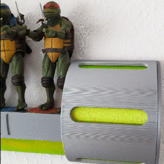 tmnt mensola correre melma contenitore adolescente mutante ninja tartarughe 3d print model - Mito3D