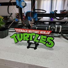 tmnt toon logo magnet display teenage mutant ninja turtles 3d print model - Mito3D