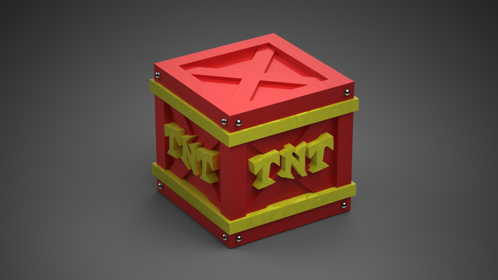 tnt çökmek bandicoot sanat 90s 1990 ps1 oyna istasyon oyun istasyonu ps2 nostaljik dekoratif 3d print model - Mito3D