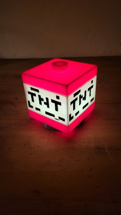 tnt ligth cube illuminated lamp 3d print model - Mito3D
