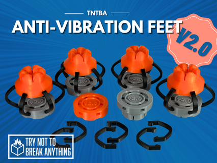 tntba anti vibration pieds 20 bambulab x1 carbone + ams p1p p1s antivibration x1c x1carbon 3d print model - Mito3D