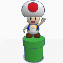 toad gratis Monat Oktober Spiel Mario Super Kröte Mode 3d print model - Mito3D