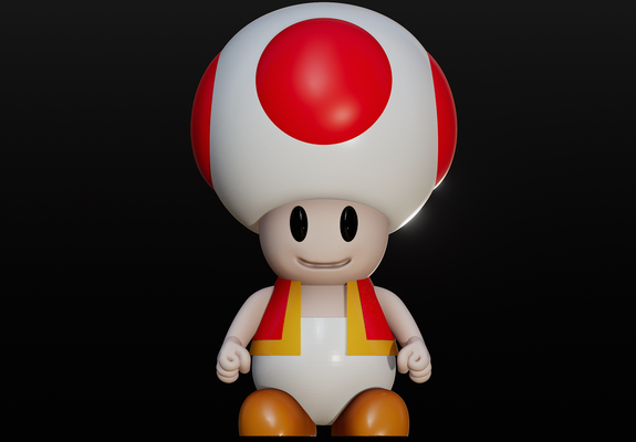 sapo juego personaje 3d impresión impresora mario filamento 3dprinting gracioso modelo divertido pla 3dprinter imprimible 3dmodel mario kart hongo caracteres bros luigi imprimibles mariobrothers 3d print model - Mito3D