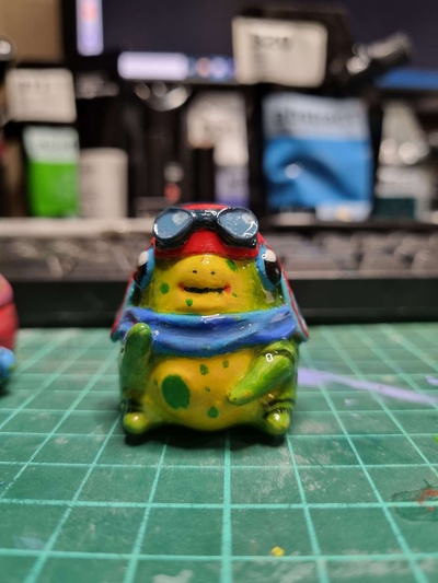 kröte is pilot kunst tier spielzeug schatz figur 3d print model - Mito3D