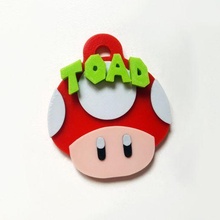 toad keychain mario bros 3d print model - Mito3D