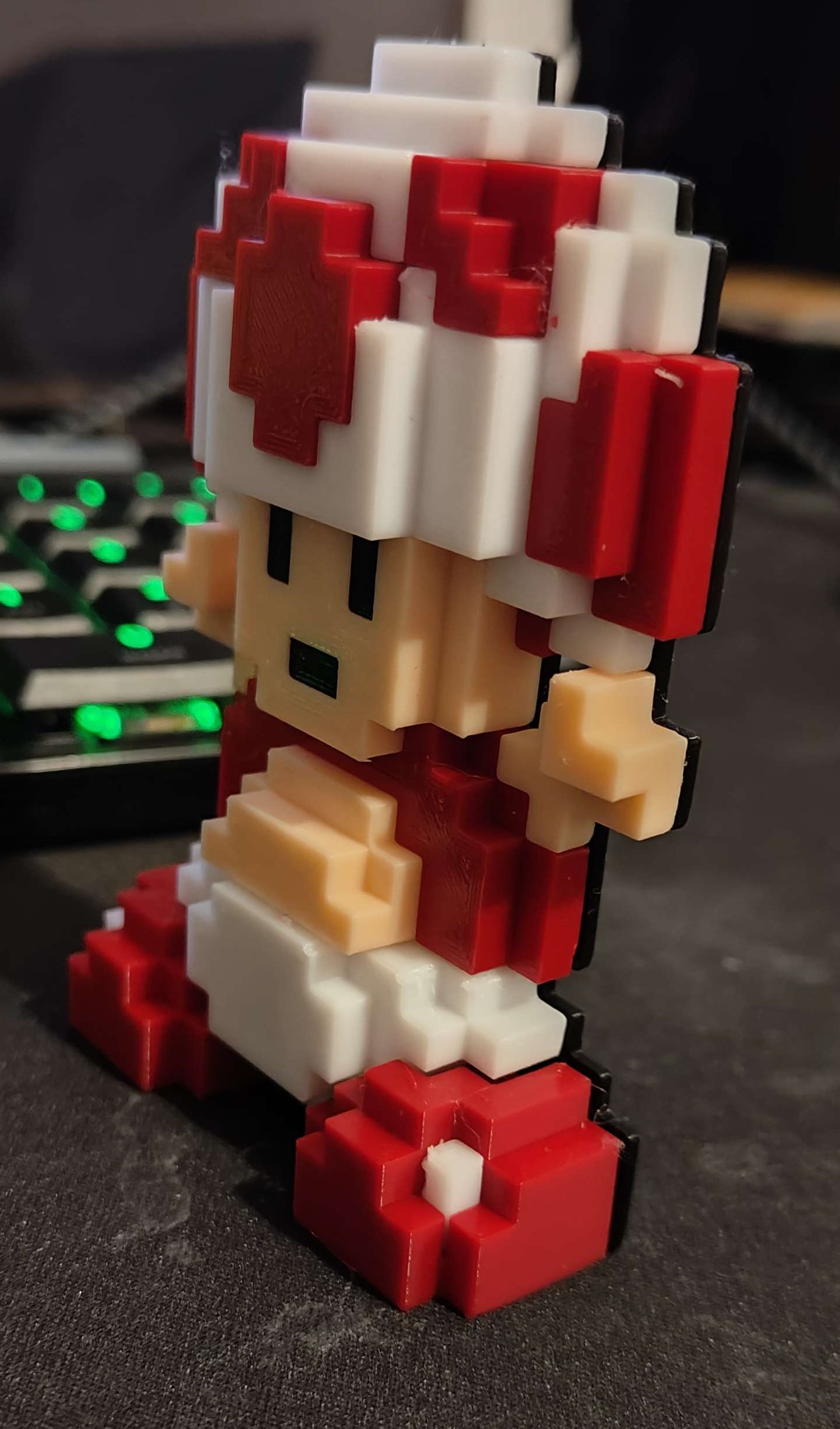 toad nes art 8-bit pixel 2d 3D print model - Mito3D