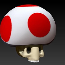 crapaud crâne art le super mario 3d print model - Mito3D