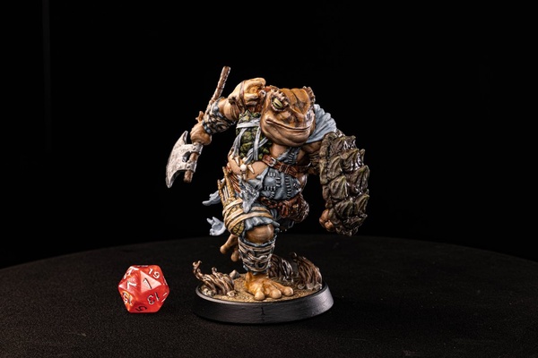 toadfolk sentinel curse of witchmire 3d printed miniatures tabletop d&d stl wargaming rpg game dnd gift miniature minis dungeon dragons dungeons human warrior hunter ranger 3d print model - Mito3D