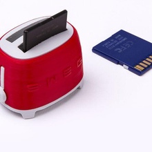 toaster shape sd card holder - foldable 4d 3d print model - Mito3D