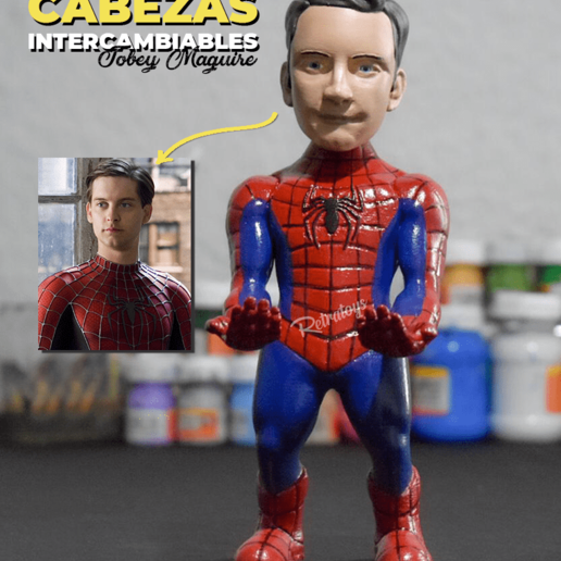 tobey cabeza palanca mando hombre araña 2002 jugador xbox xboxone apoyo célula teléfono juegos estación jugar 3D print model - Mito3D