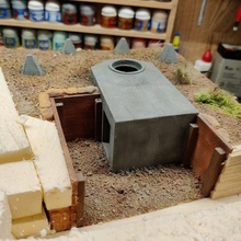 Tobruk bunker wwii modelos Wehrmacht diorama fortificação 3d print model - Mito3D