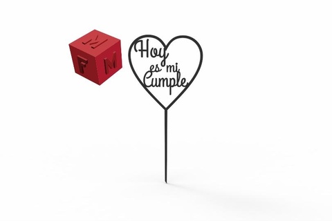 today birthday cake topper Various caketopper decoration happy is my 3d print model - Mito3D