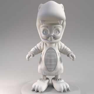 bambin toon personnage art jouet Accueil maison décor dragon dinosaure figure figurine décoration 3d print model - Mito3D
