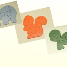 todler puzzle toy pack gioco elefante giocattolo di lo scoiattolo tartaruga 3d print model - Mito3D