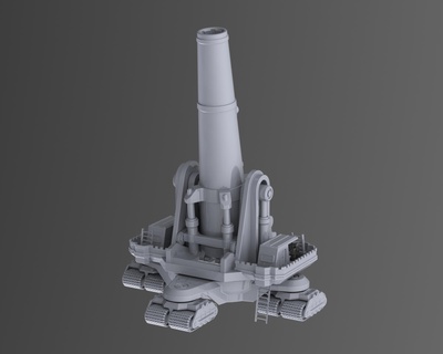 tofty's space dwarf mammoth cannon 28mm goliath warhammer epic 40k squat dwarves gun artillery wargames 3d print model - Mito3D