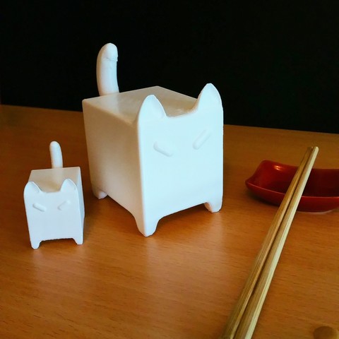 tofu chat l'art 3D print model - Mito3D