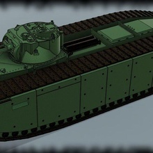 tog i 1940 Guerra Mundial británico pesado tanque prototipo 1 56 escala tornillo acción histórico guerra juegos 3d print model - Mito3D