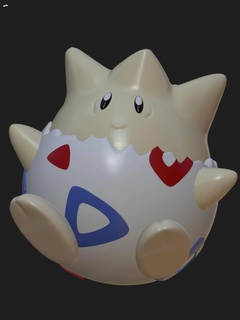 togepi Pokémon cutucar ovo pokebola pok seg estátua brinquedo modelo 3d print model - Mito3D