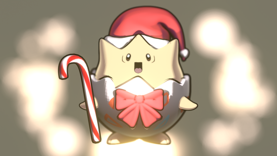 togepi Navidad juego pokemon Arte juguete nintendo 3d print model - Mito3D