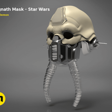 tognath maske - star wars oyun aksesuarlar zırh kask bentik savaş cosplay detay edrio Galaktik böcek jedi togna oyuncak iki tüp giyilebilir yar 3d print model - Mito3D