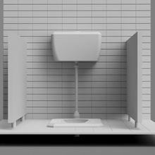 WC-diorama Spiel diorama skalieren scale-Modell WC Spielzeug, Spiel-Zubehör 3d print model - Mito3D