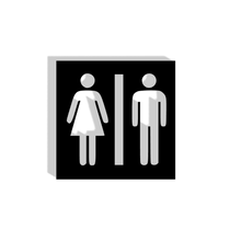 toilet door panel wc man woman signage 3d print model - Mito3D